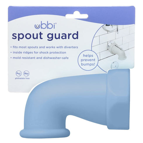 Ubbi Bath Spout Safety Guard, Soft Silicone Cover for Baby Bath Time, Must-Have Accessory, Large, Cloudy Blue