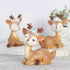 Deer Figurines Toys Decor - 4.1" Cute Fawn Doe Christmas Home Decor Resin Ornament for Birthday Wedding