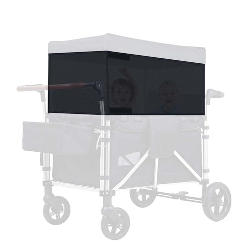 Waybas 4 Side Breathable Wagon Stroller Sunshade Net Canopy, Adjustable Wagon Attachment Cover
