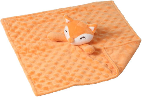 '+10"X10" CREVENT Soft Plush Animal Face Security Blankets for Boys and Girls, Great Gifts for Birthday Baby Shower