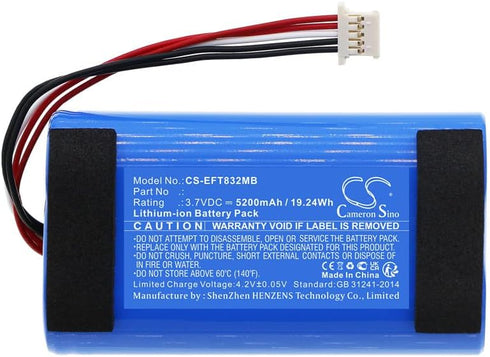 FYIOGXG T8321-M PT18&6&50-SP PCM5200 5200mAh 19.24Wh Cameron Sino Battery for Eufy Spaceview Pro Baby cam, PN:Eufy /