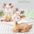 Deer Figurines Toys Decor - 4.1" Cute Fawn Doe Christmas Home Decor Resin Ornament for Birthday Wedding