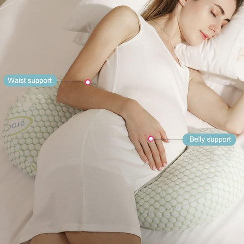 BIENKA Summer Tummy A3, 76x38cm) Pregnancy Pillow U-Shaped Maternity Pillow in Ice Silk with Adjustable Width