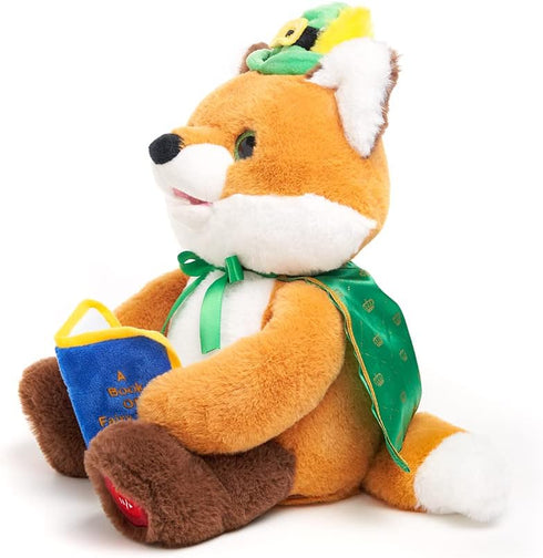 Cuddle Barn Sir Frederick The Storyteller Fox Plush Toy, Animated Storytelling with 5 Fairy Tales
