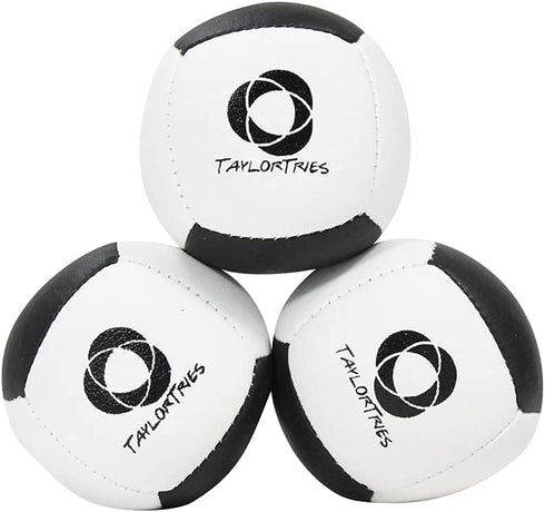 Zeekio - Taylor Tries Signature Beginner Juggling Ball Set - Durable 6 Panel Synthetic Leather Ball