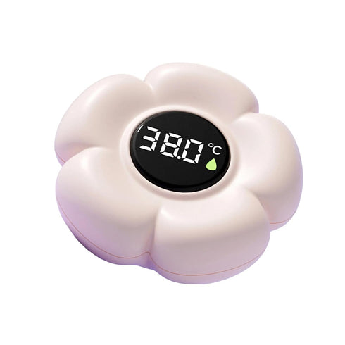 Tkidplw Babies Bath Thermometer with LED Display, Cartoon Flower Shaped Newborn Water Temp Thermometer, Tub Temperature