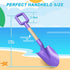 Amarlozn 16" Summer Beach Sand Shovels Toy for Kids, Jumbo Gardening Tool Kit, Sturdy Long Handheld Wooden ABS Plastic