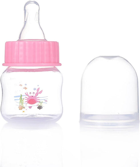 QERPON Baby Bottle Portable Baby Nursing Bottle 1.7oz Wide Neck Natural Flowing Easy