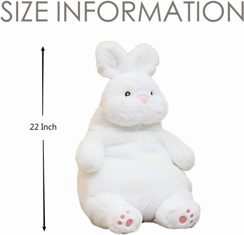 ARELUX 22in Large Bunny Plush Stuffed Animal Hugging Pillow - Soft Giant Fluffy Pillow for Friends Dormitory