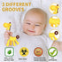Baby Teething Toys 3-6 Months - Silicone Teether Freezer BPA Free, Giraffe and Banana Finger Toothbrush for Infants