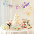 Tatuo Iridescent Happy Birthday Banner Sign, Changeable Garland Bunting Decoration, Silver Party Favor Supplies