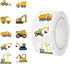 KOPTOP 1000PCS 2 10 Construction Vehicle Stickers Roll, Rolls Styles Self-Adhesive Stickers for Kids - Waterproof