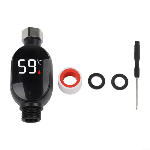 Shophubio Digital Shower Thermometer with LED Color Display, 0-99C Water Temperature Gauge for