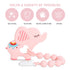 3 Baby Teething Toys,Food Grade Silicone Teether with One-Piece Pacifier Clip Holder,Shower Gift,Highly Effective Pain