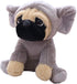 Cute Pug Stuffed Animal Cosplay as Gray Elephant Plush Toys Soft Pug Dog Toy in Elephant Costume Great Plushies Toys Pug Dog Stuffed Puppy Animals for Kids 12 Inch