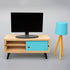 Toyvian Miniature Dollhouse TV, Black Simulation Plastic Television Furniture Model for Dollhouse Decoration