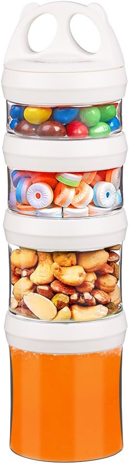BeneLabel Stackable Food Storage Containers - BPA-Free Tritan, Leakproof & Dishwasher Safe, 31 oz (White)