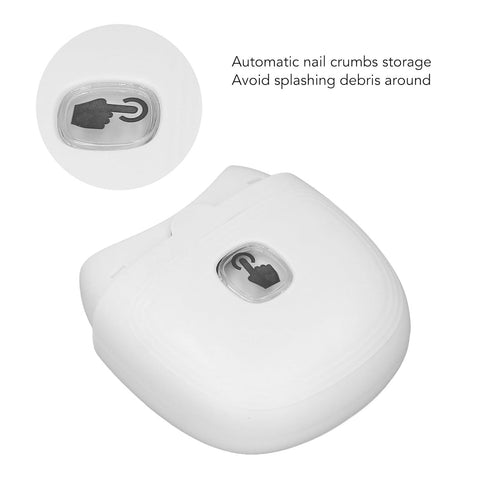 Trimmer Electric Automatic Nail Grinder, Rechargeable Safety Nail with Smart Chip, for Baby Adults (White
