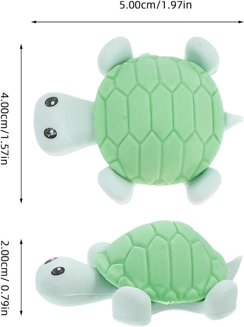 NUOBESTY Turtle Shape Erasers 3D Mini Puzzle Cartoon Painting Erasers for Party Favors Classroom Prizes