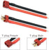 10 Pairs T Plug Connectors Male and Female with 20pcs Shrink Tubing for RC LiPo Battery