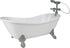 Sophia's Classic White Clawfoot Bathtub with Handheld Shower Head and Faucet Furniture
