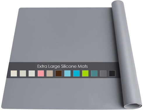 Extra Large Silicone Table Mat, Food-Grade Waterproof Protector for Crafts, Kids Dinner, Kitchen Pastry Rolling