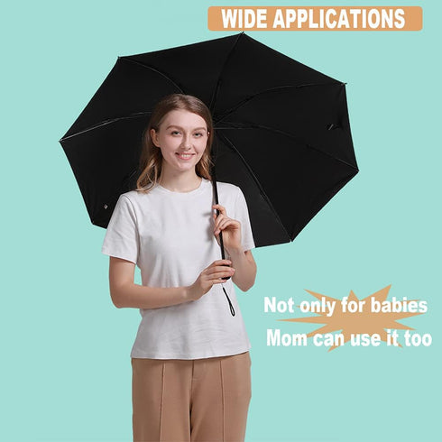 Nakazawa 90+ Universal Baby Stroller Sun Protection Parasol, with Umbrella Clip Fixing Device, UPF UV Protect Pushchair