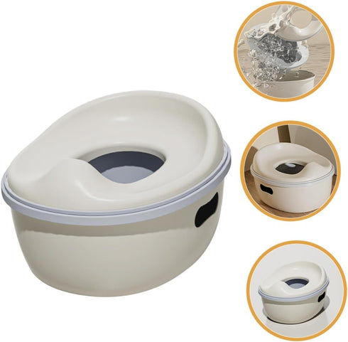 TEHAUX Portable Boys and Girls Training Potty Toilet Seat Potty Training Toilet for Realistic Design Travel Home Car