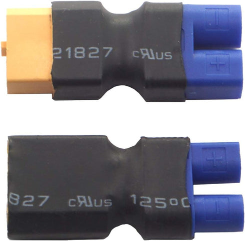 2 Pair ShareGoo RC XT60 to EC3 Plug Adapter Connector for RC FPV Drone Car Battery Charger