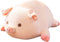 Cute Kawaii Pig Plush Pillows, Soft Stuffed Animal Hugging Pillow, Birthday Gifts for Girls (Round Eyes, 15.7in)