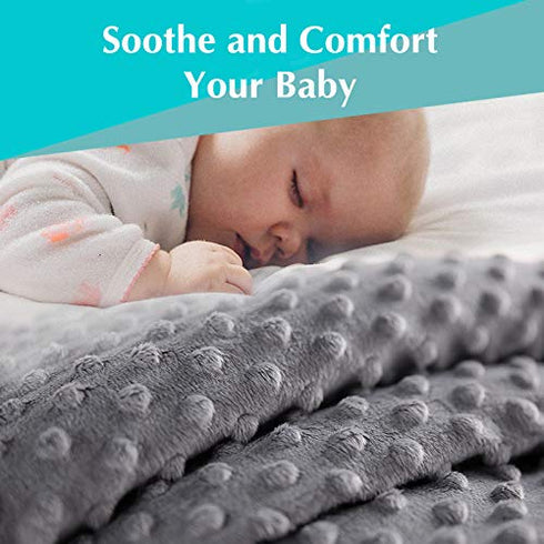 Set, (30" 40") (14" 14"), Cozy, American Baby Company Heavenly Soft Chenille Blanket Receiving Blanket x & Security