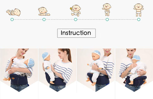 HHOCN Baby Hip Seat Carrier Baby Waist Stool with Waistband Extender for Child Infant Toddler with Adjustable Strap