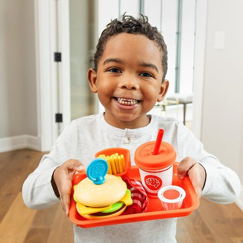 Set 3 7 Fat Brain Toys Pretendables Burger & Fries - Imaginative Play Food for Ages