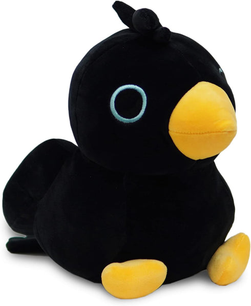 10 Inch Black Crow Plushie Toy, Stuffed Raven Animal, Cute Gift for Boys Girls
