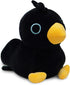 10 Inch Black Crow Plushie Toy, Stuffed Raven Animal, Cute Gift for Boys Girls