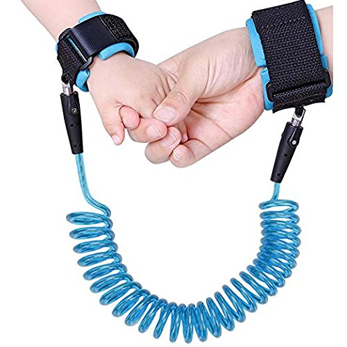 Anti Lost Safety Wrist Link, Child Safety Harness Strap, Rope Leash, Walking Hand Belt Band, 1.5m Blue Wristband