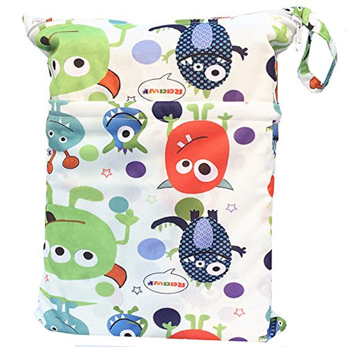 Sigzagor Medium Wet Dry Bag Baby Cloth Diaper Nappy Insert Bag Reusable Washable