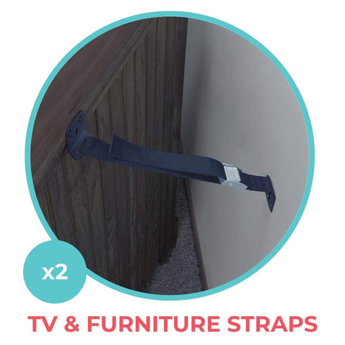 2 Pack Toddleroo by North States - Furniture & TV Straps for Baby Proofing: Child Proof Anti Tip Straps for Furniture