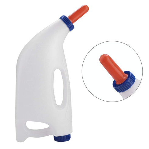 4L Calf Bottle with Handle, Nursing Milk Feeder, Goat Bottle, White Thickened Feeding Bottle for Farm Household Cattle
