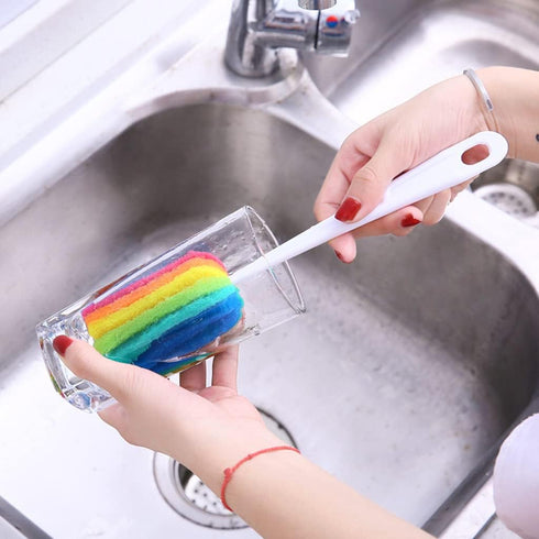 GMBYLBY Water Bottle Cup Mug Brush Scrubber with Long Handle Comfort Grip Brushes for Baby Bottles Jars Glasses Cup