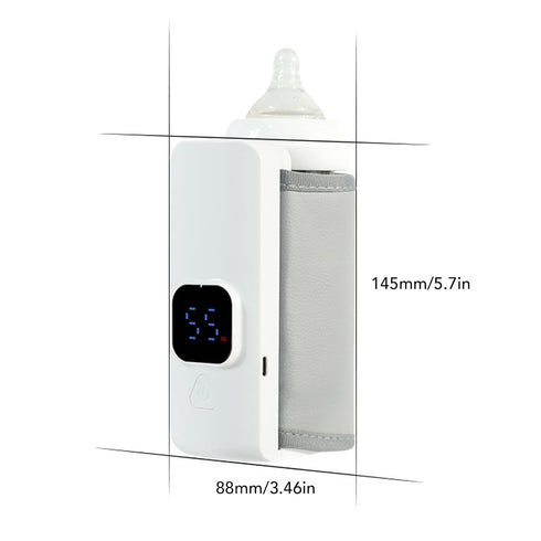 Garosa Portable Bottle Warmer Rechargeable Baby Milk Warmer with Built in Battery and Heating Sleeve for Warming Milk