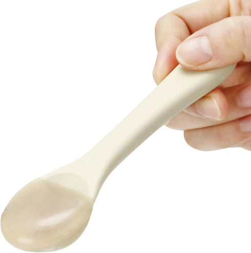 PandaEar Silicone Baby Spoon and Fork Set, 6 Pack First Stage Baby Self Feeding Utensils for 6-12 Months