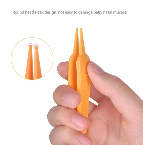 4 Pieces Safe Nose Cleaning Tweezers, Effective Clip Care Tool for Ear Nose Navel Clean, Nipper Plier Forceps