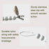 2 Pack Silicone Pacifier Clip Holder for Baby, Fits Most Pacifier Styles, BPA-Free, (Black & White)