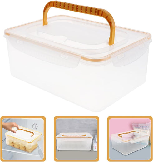 Set 2PCS SOLUSTRE Breastmilk Storage Container Freezer Organizer for Breastmilk Bags Leak-Resistant for Fridge