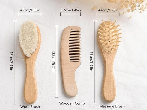 Set,Custom Set Personalized Baby Brush and Comb Wooden Baby Brush with Engraved Name,Newborns Gifts for Girls Boys