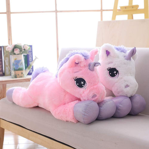Giant Unicorn Stuffed Animal Toys - Soft Large Plush Pillow for Bedroom, Valentines, Pink, 39.4"