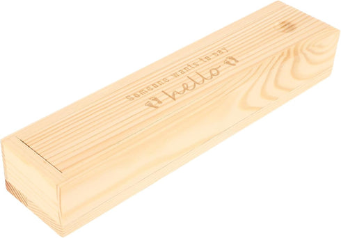 Homoyoyo Wooden Pregnancy Test Keepsake Box Lid Delicate Announcement Container for Parents