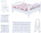 Dolls House Furniture Mini Wooden Queen Bed 6pcs, Miniature Dollhouse Bed 1:12 Cabinet for Doll