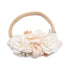 Baby Girl Nylon Headbands, Flower Hair Bows Accessories, 3Pcs Handmade Elastic Hair Band Crown for Newborn